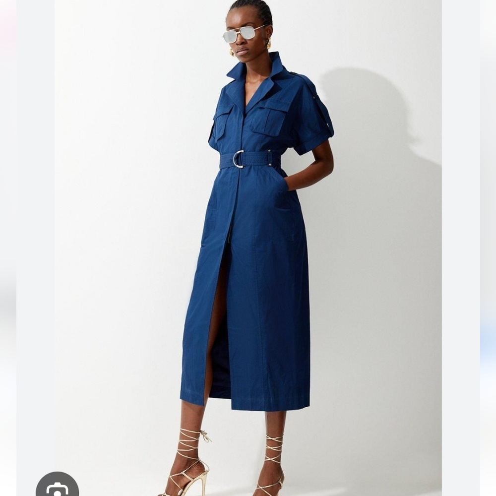 Elegant Blue Midi Dress